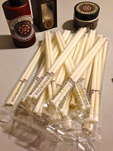 20 OHRKERZEN ZweiohrkerZen® aus Bienenwachs mit Trägermaterial Baumwolle (10 Paar) mit Abbrennmarkierung und Filter - Geruch neutral - HOPI Candle