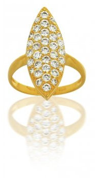 AvenueDuBijou - Bague Marquise Or et Zirconium 18 Carats