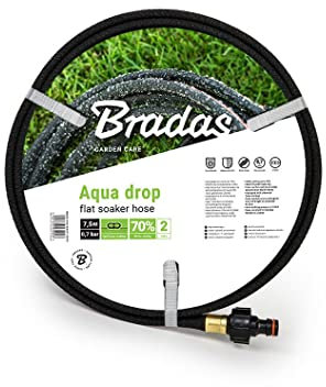 Bradas Neuf. Tuyau poreux plat (7,5 m) Ligne d'égouttement / Tuyau anti-fuite