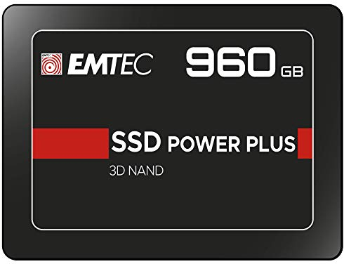 EMTEC - Disque Dur SSD Interne 2,5 - SATA - Collection X150 Power Plus - 3D NAND - 960Go - 10x Plus Rapide qu’un Disque Dur Classique - Ultra-Performant