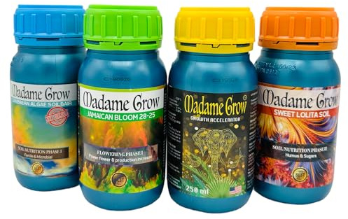 MADAME GROW - Engrais Organique - Engrais Floraison - KIT DREAM HARVEST - 4x250ml