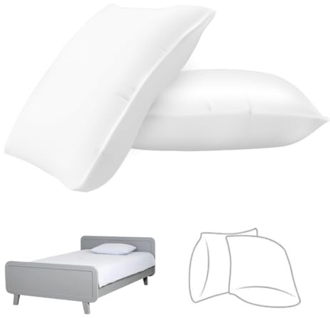 Federe Cuscini Monouso 60 x 80 cm, SCONTI QUANTITÀ, Federa per cuscino Usa e Getta, Copricuscino in TNT (Bianco, Quantità 10 pz)