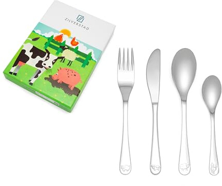 Zilverstad Kinderbesteck 4tlg Bauernhoftiere