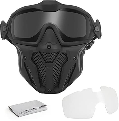 ACEXIER Military Paintball Maske Abnehmbare Schutzbrille Mit Anti-Fog-Lüfter Tactical Airsoft Schützende Vollgesichtsmaske Jagd und Ausrüstung