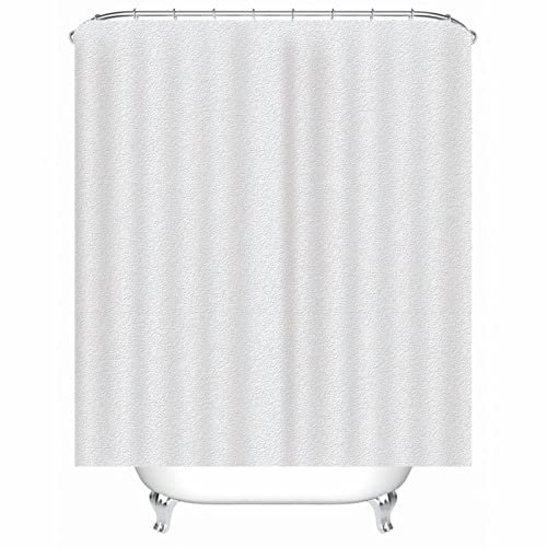 EHOMERY Duschvorhang Dachschräge Badewanne Duschrollo Für Dusche Wandgestaltung Polyester Weiß Rostfreie Ösen Und 12 Hakenringe, 90X180Cm
