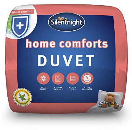 Silentnight Home Comforts 10.5 Tog Single Duvet - Anti Allergy and Anti Bacterial Duvet Quilt Ideal for All Seasons - Single - 200x135cm