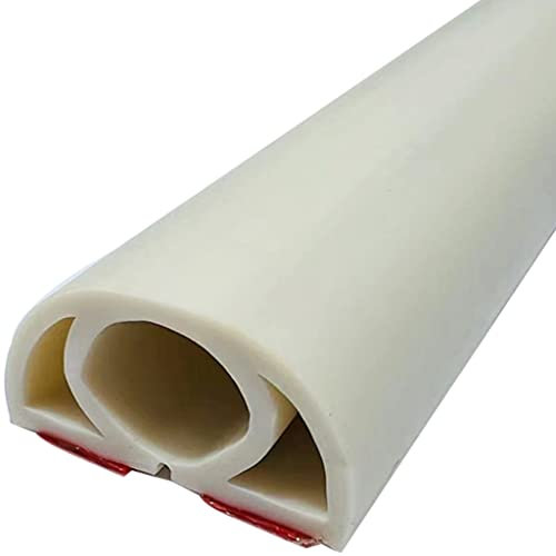 Dawafit Protège-Cordon de Sol Protecteur de Cordon de Sol Demi-Cercle Beige Protecteur de Cordon de Sol En Pvc Souple, Gestion de Cordon de Sol Anti-Piétinement, Cache-Cordon de Sol Pour Garage, Autoc