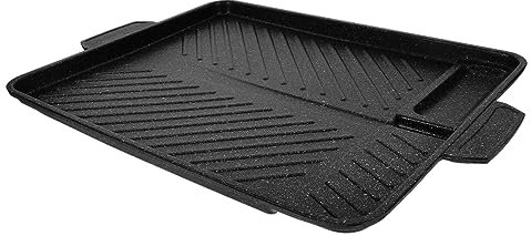 BESTonZON Grillpfanne Für Outdoor-grillen Bratpfanne Antihaftbeschichtete Für Camping Familie Und Barbecue Geeignet Zum Garen Von Fisch Steaks Und Gemüse