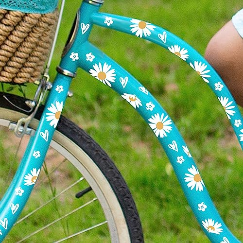 FANXIYA Blumenaufkleber Wandtattoo Flower-Power Sticker Wandsticker Blüten Fahrrad Sticker Mädchen Blumen Fahrradaufkleber für Roller Fahrrad Notebook Laptop