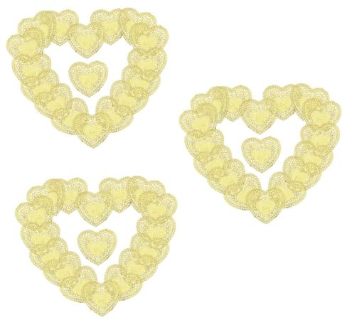 BESTonZON Kuchen 300 Blatt Love Ölabsorbierende Blätter Valentinstag-Herzdekorationen Valentinstag-Partydekoration Hochzeitsdekoration Kuchenblech Runde Weiße Tischdecke Papierdeckchen