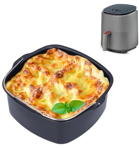 Molde para Freidora de Aire, Molde Air Fryer Caliente para Hornear Pasteles, Accesorios para Freidora Cesta para Hornear Pan, Freidora de Barril 18cm