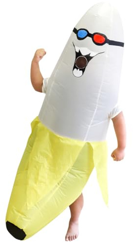 JASHKE Aufblasbares Bananenkostüm für Erwachsene, Männer, Frauen - Kostüm für Karneval, Halloween, Weihnachten
