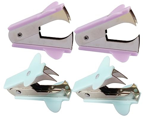 FUNOMOCYA 4stücke Handheld Klammerentferner Ergonomisches Tragbares Werkzeug Für Büro Und Zuhause Komfortabler Griff Effektive Entfernung Von Heftklammern Für Bürobedarf