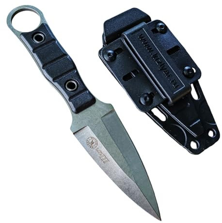 Zonoori Neck Knife, Gürtel Messer, Edc Messer Feststehend, Full Tang 14 cm