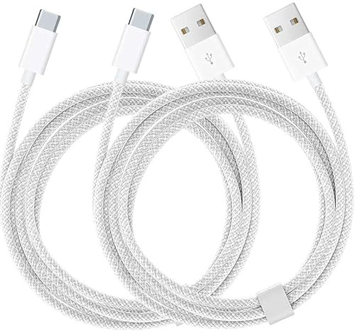 iPhone 17/16/15 Carplay Ladekabel, USB A auf USB C flechten Kabel kompatibel für iPhone 17/16/16E/15, 16 15 Plus, 17/16 15 Pro max,Air Ladekabel, AirPods 4/AirPods Por 2 Ladegerät Kabel [ 2Stück 1M ]
