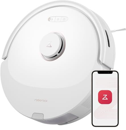 roborock Q10 S5 Robot Vacuum Cleaner with Mop, 10,000 Pa HyperForce Suction, Dual Anti-Tangle Brushes, VibraRise 2.0 & Auto Lifting Mopping System, Smart Obstacle Avoidance, Ideal for Pet Hair, White