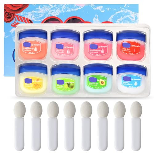 Set di 8 Pezzi Balsamo Labbra Idratante di Lunga Durata, Lip Therapy, Burrocacao Labbra per la Cura Delle Labbra e Schiarire le Rughe, Regalo Perfetto per Donne- Colorato (7 g*8pcs)