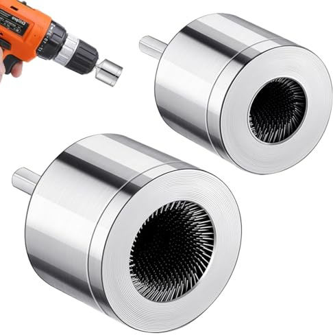 2Pcs Copper Pipe Cleaners, 15+22mm Drill Tube Cleaning Brush, Metal Electric Drill Tube Cleaning Brush, Efficient Copper Pipe Cleaners for Electric Bit Professional Plumbers and Industrial Use