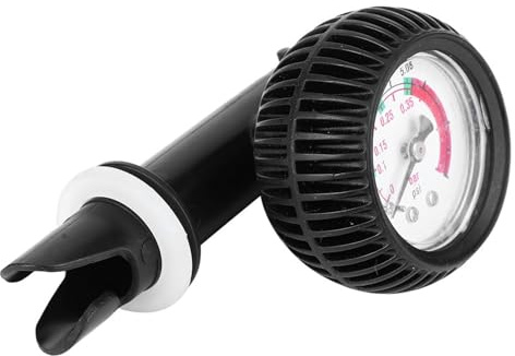 Air Pressure Gauge Barometer with Long Hose Adapter for Inflatable Kayak Boat Pump - PVC & Silica Gel Construction for Safety and Durability, 0.6 Bar/8.55 PSI Measurement