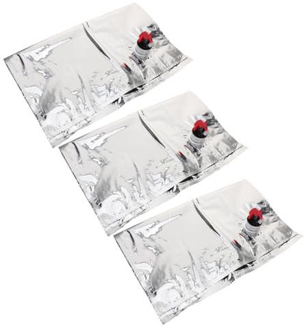 LOPUNER Pochettes Vin Rechargeables Bec Verseur Étanche Capacité 10l Portable Matériau NY Vmpet PE Lot de 3 pour Bars et Activités en Plein Air