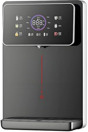 Enfriador de Agua de Pared, 2200 W, Dispensador de Agua Fria para Oficina, con Bloqueo Electrónico para Niños, 13 Temperaturas Ajustables y 6 Volúmenes de Agua