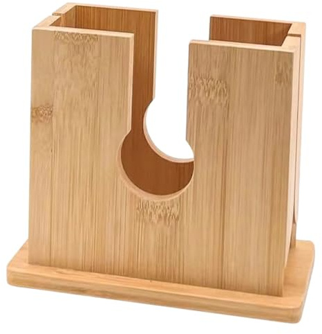 Angoily Wooden Bread Slicer Bagel Slicer Holder Manual Kitchen Slicing Tool for Bagels Buns English Muffins Bread Slicing Machine