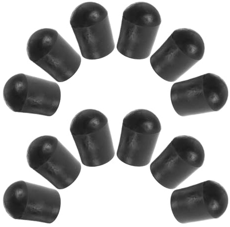 12 Stück Schwarze Gummi Endstiftstopper für Cello und Kontrabass | Probe und Auftritt, Leicht Montierbar, Langlebig und Schützend, Zubehör für Musiker