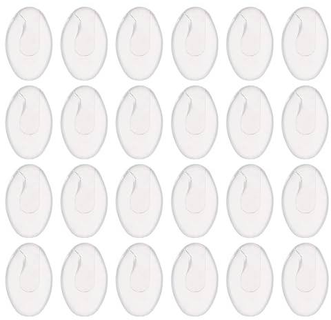 ERINGOGO 100paires Plaquettes Nasales Silicone Transparentes pour Lunettes Embouts de Nez Antidérapants à Insérer Pièces de Rechange pour Lunettes de Soleil Vue