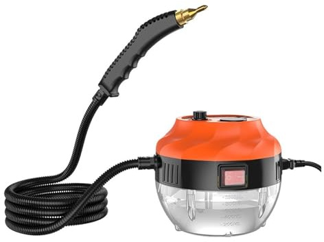Limpiador a vapor, Limpiador de alta temperatura, generador esterilización for limpieza aire acondicionado, electrodomésticos cocina Para pisos y coche(Oranje)