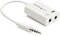 StarTech.com Adattatore auricolare / cuffie da 4 posizioni da 3,5 mm a 2 da 3 posizioni da 3,5 mm M/F, bianco