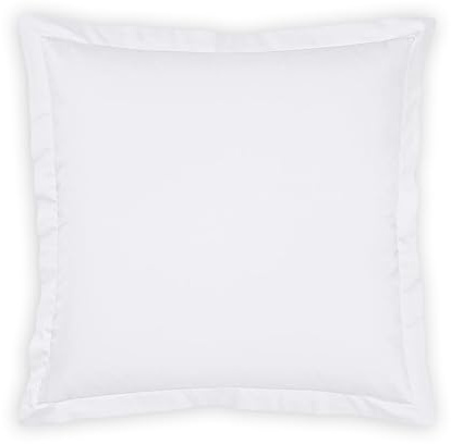 Magano® Luxus Kissenbezug - Bambus & Baumwolle Satin - 400 TC Premiumqualität (Pure White, 80x80 cm)