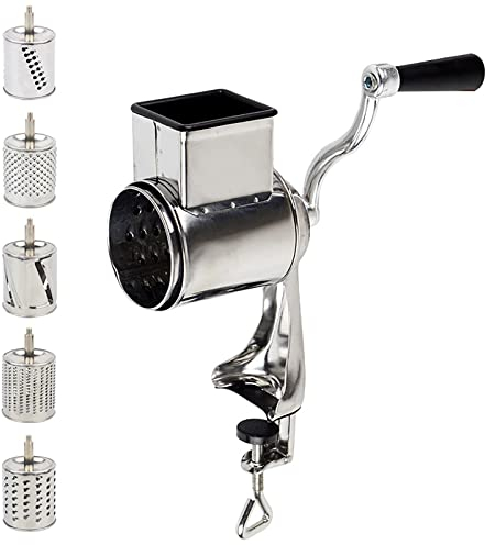 Grattugia a tamburo multi-grattugia con 5 tamburi per formaggio verdure insalate rapide