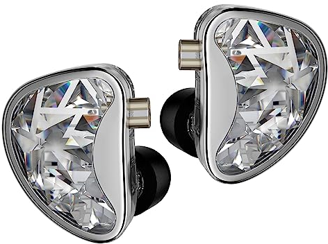 EZ EAR KZ AS24 In-Ear-Kopfhörer mit Kabel, 12 Stück BA auf jeder Seite, Kopfhörer mit KZ-Monitor, IEM-Upgrade für Musiker, tiefe Bässe, geeignet (Silber, mit Mikrofon)