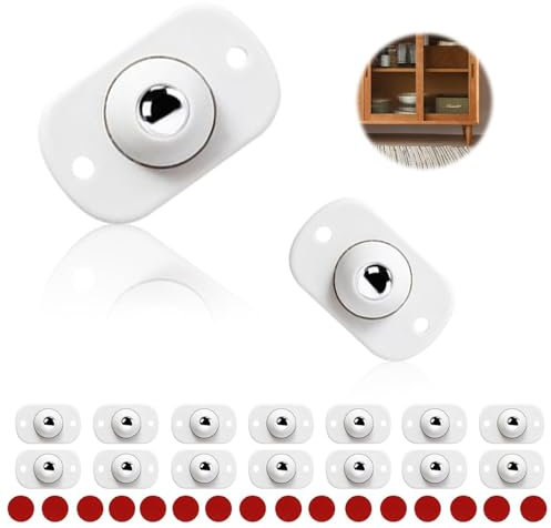 HJIAMA Ruote per Spostare Mobili 16 Pezzi, Mini Ruote per Elettrodomestici, Movimento Silenzioso Rotelle Girevoli Autoadesive a 360 Gradi, Rotelle per Mobili per Scatole Portaoggetti, Piccoli Mobili