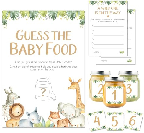 Pink Bee Parties, Guess The Baby Food Baby Shower Game - 20 Player