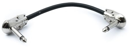 SYSTEM-S Cavo audio jack 15 cm AUX 6,35 mm 2 pin maschio a maschio adattatore angolare