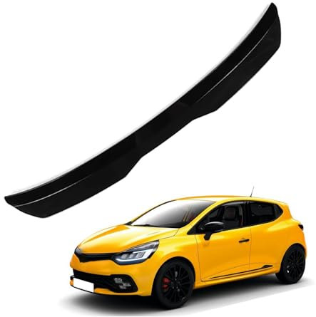 Car Rear Spoilers,for Ren-ault Clio 4 IV 2012 2013 2014 2015 2016 2017 2018 2019 2019 Roof Wing Hatchback Modification ABS Spoiler reduces drag Improve Fuel Efficiency spoiler,A/Black