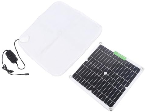 Värmedyna för Husdjur för Hundar och Katter, 50W Elektrisk Värmefilt med Solpanel, Snabb och Enhetlig Uppvärmning, Bärbara Uppvärmda Hundsängmattor med Batterilåda, för Hemmabil