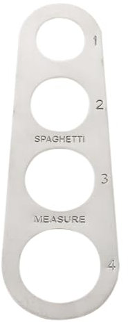 HOLIDYOYO 4trous Outil De Mesure De Pâtes Acier Inoxydable Règle De Portion Pour Spaghetti Et Nouilles Gadget Pratique De Cuisine Avec Orifices Pour Contrôler Les Portions à Domicile Ou