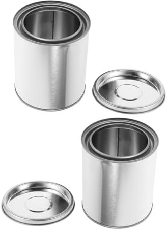 ULTECHNOVO 2stücke Metallfarbdose Mit Deckel Kleine Farbdose Für Kunst Und Handwerksprojekte Diy-projekte Farbaufbewahrung Für Malerei Und Garagenorganisation Leere Farbtöpfe