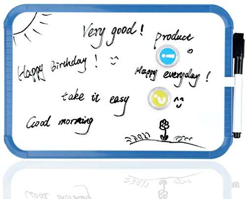 Focenat Lavagna Magnetica Bianca, Mini Lavagna Magnetica 20x30 cm, Lavagna Bianca con Penne Cancellabili, Lavagna Cancellabile A Secco per Bambini o Scuola, Casa, Ufficio, Apprendimento