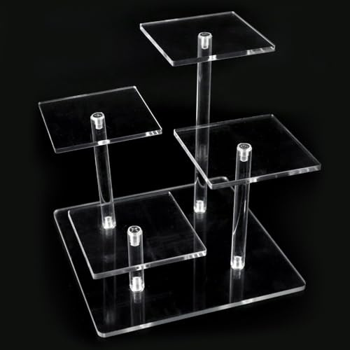 lyualma Transparent Acryl Riser Regal Mehrschichtiger Präsentationsständer Display Ständer Parfümständer Gestuftes Riser Regal für Juwelen Kosmetik Sammlerstücke