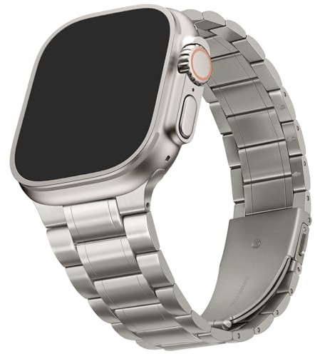 HITZEE Métal Band Compatible avec Bracelet Apple Watch 49/46/45/44/42/41/40/38mm, Bracelet en Acier Inoxydable pour Homme Femmes Compatible pour iWatch Ultra 3 SE 3 Série 11 10 9 8 7 6 5 4 3