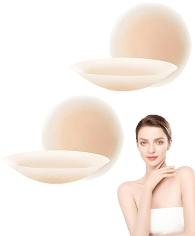 Fonyiunce Cache-Tétons, 4 Paires, 8cm, Imperméable et Invisible, avec Protection des Mamelons-Cache Tétons Réutilisables Lavables, pour Robe de Soirée Robe de Mariée Maillot