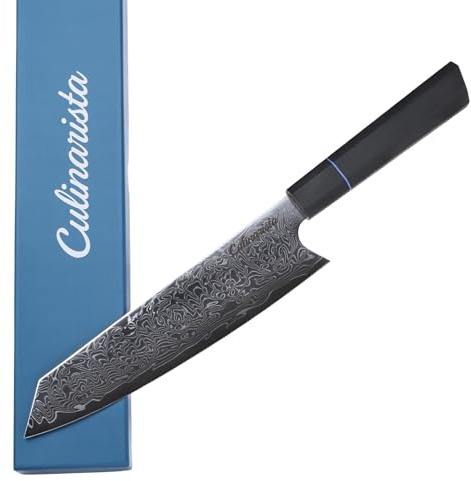 Culinarista Kiritsuke Messer 20 cm – Japanisches Kochmesser aus 67 Lagen Damaststahl – Rasiermesserscharf & Perfekt Ausbalanciert – G10-Griff, Premium Geschenkbox
