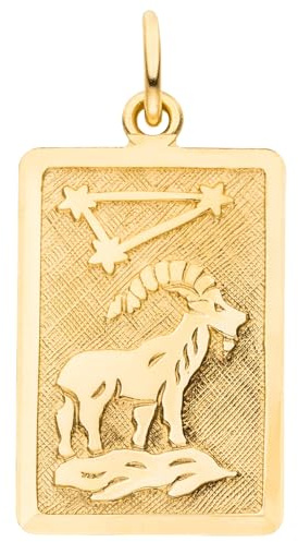 Jobo Unisex-Anhänger Sternzeichen eckig mit Sternbild aus 8 Karat 333 Gold 20 mm