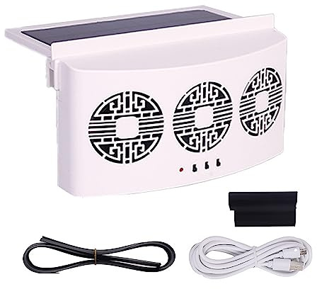 Kingke Car Window Solar Ventilator USB Charging Solar Powered Fan Cooler Exhaust Auto Air Vent Cooling Window Exhaust