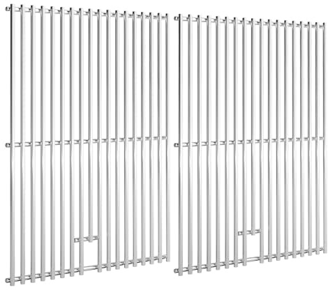 43,2 cm Grillroste Edelstahl, Ersatz Grillgitter für Nexgrill 720-0830H 720-0830D, 43,2x33 cm Robuste Massive Stahlroste Passend für Charbroil Expert Kenmore 4 Brenner Gasgrill