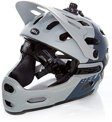 BELL Unisex's Super 3R MIPS MTB Helmet, Downdraft Matte Grey, Large/58-62 cm