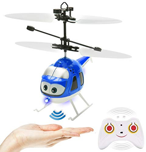 Hélicoptère radiocommandé avec gyroscope et lumière LED - Mini hélicoptère radiocommandé pour enfants à partir de 6 ans